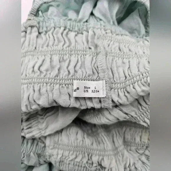 R. Vivimos Womens Size L 12/14 Summer Half Sleeve Cotton Ruffled Dress - Picture 11 of 12